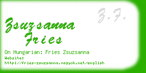 zsuzsanna fries business card